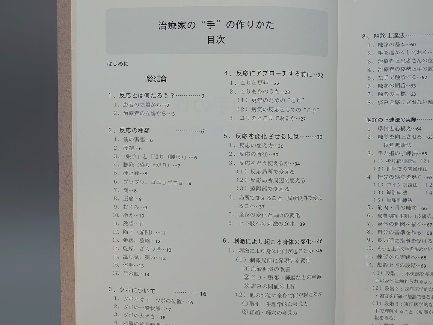 221 治療家の手の作り方 反応論・触診学試論