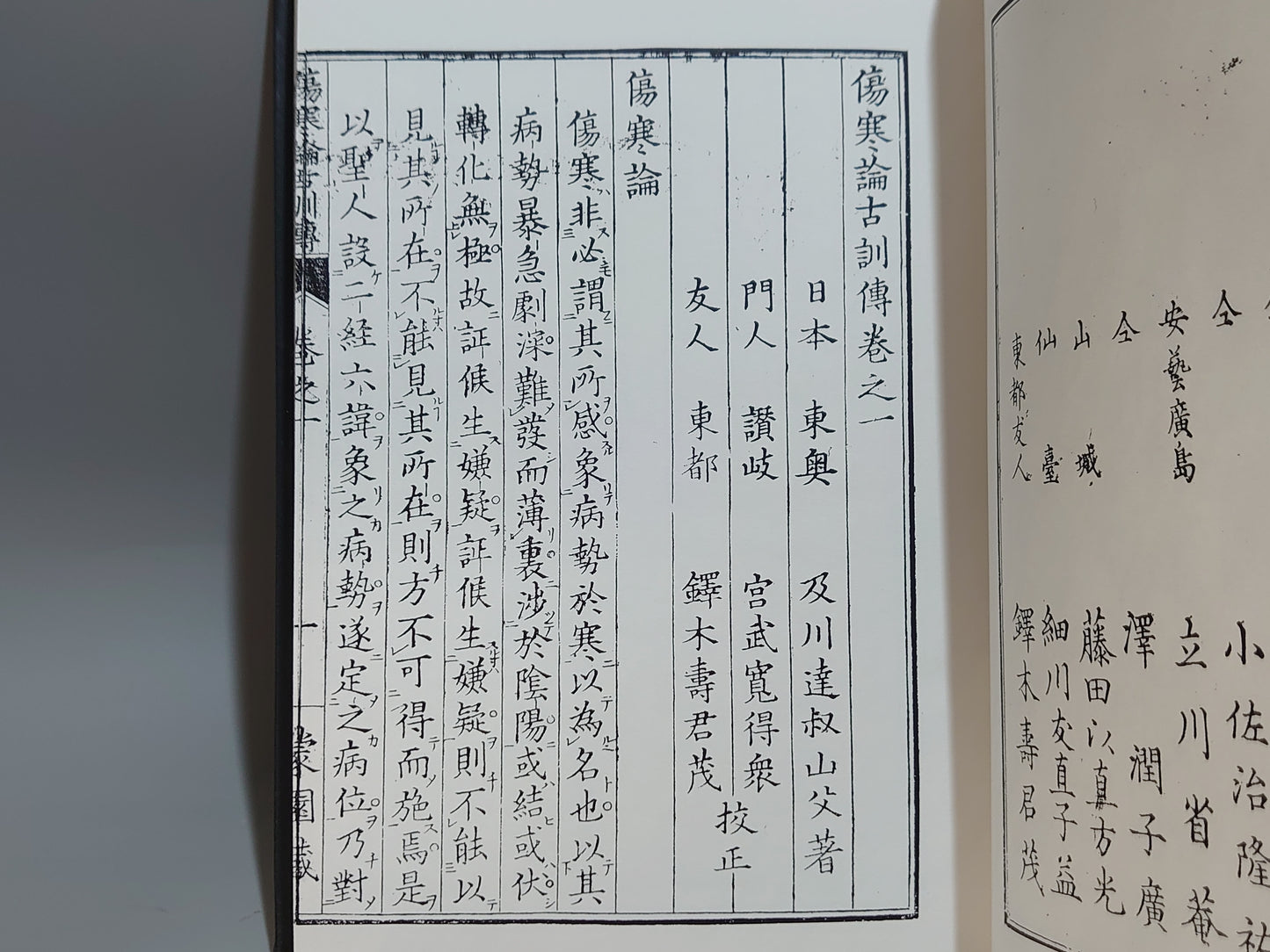 221 傷寒論古訓傳 序~巻之五 合本全2冊揃