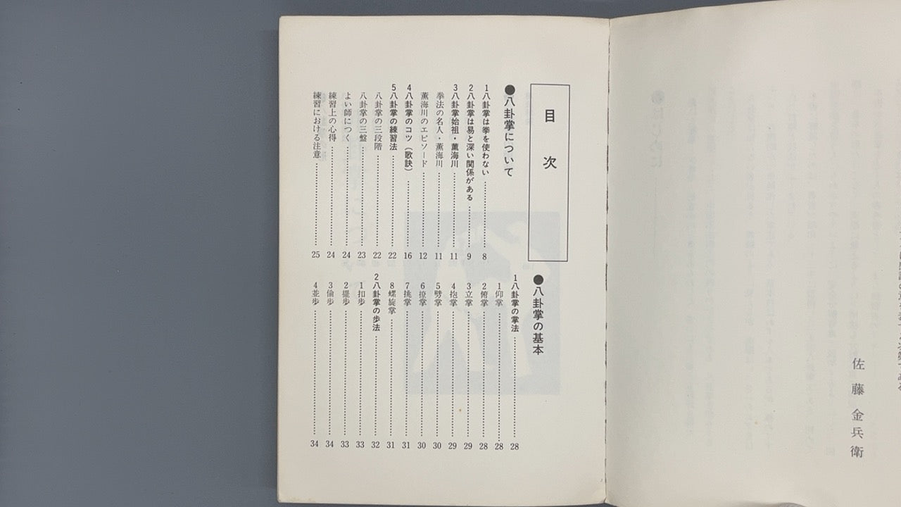 201 中国拳法 八卦掌 / 佐藤金兵衛 / 愛隆堂