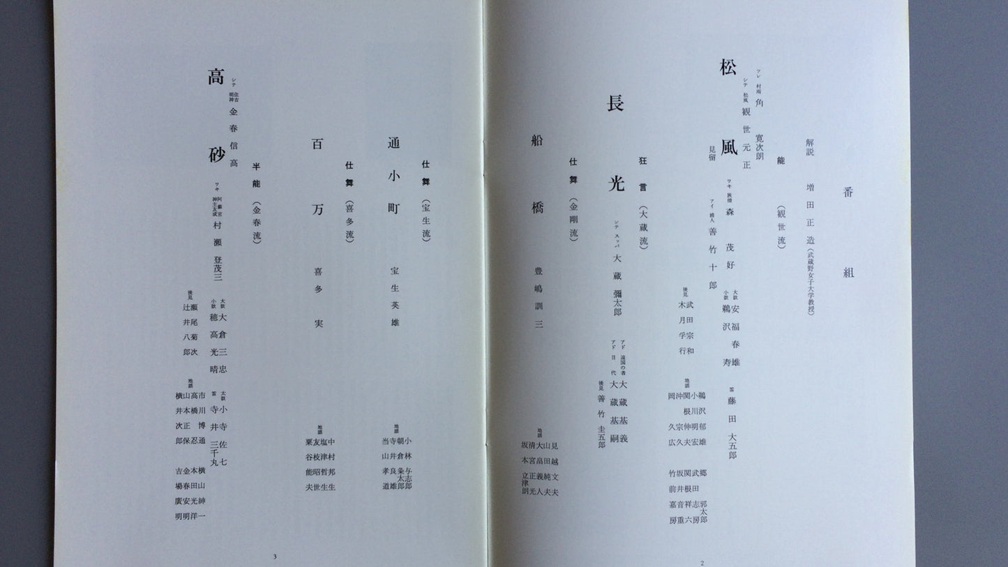 301『納涼能 1983』一般社団法人能楽協会東京支部