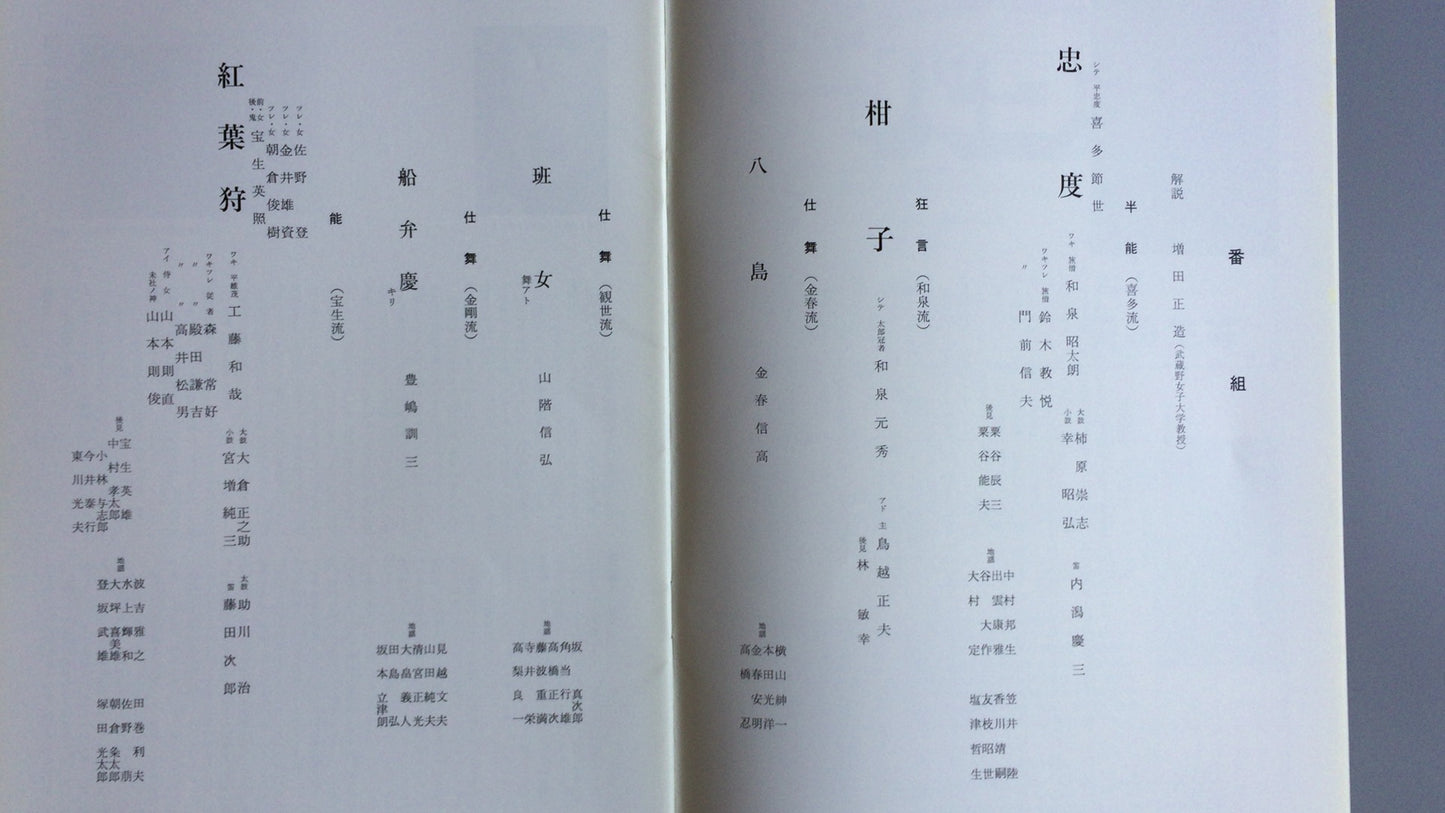 301『納涼能 1984』一般社団法人能楽協会東京支部