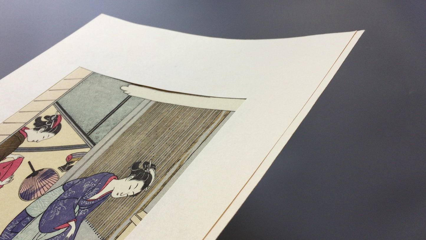 301 《榻榻米八景：手巾的归来》，铃木春信／再现浮世绘