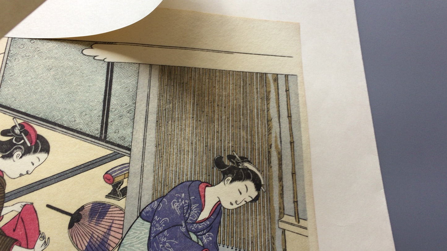 301 《榻榻米八景：手巾的归来》，铃木春信／再现浮世绘