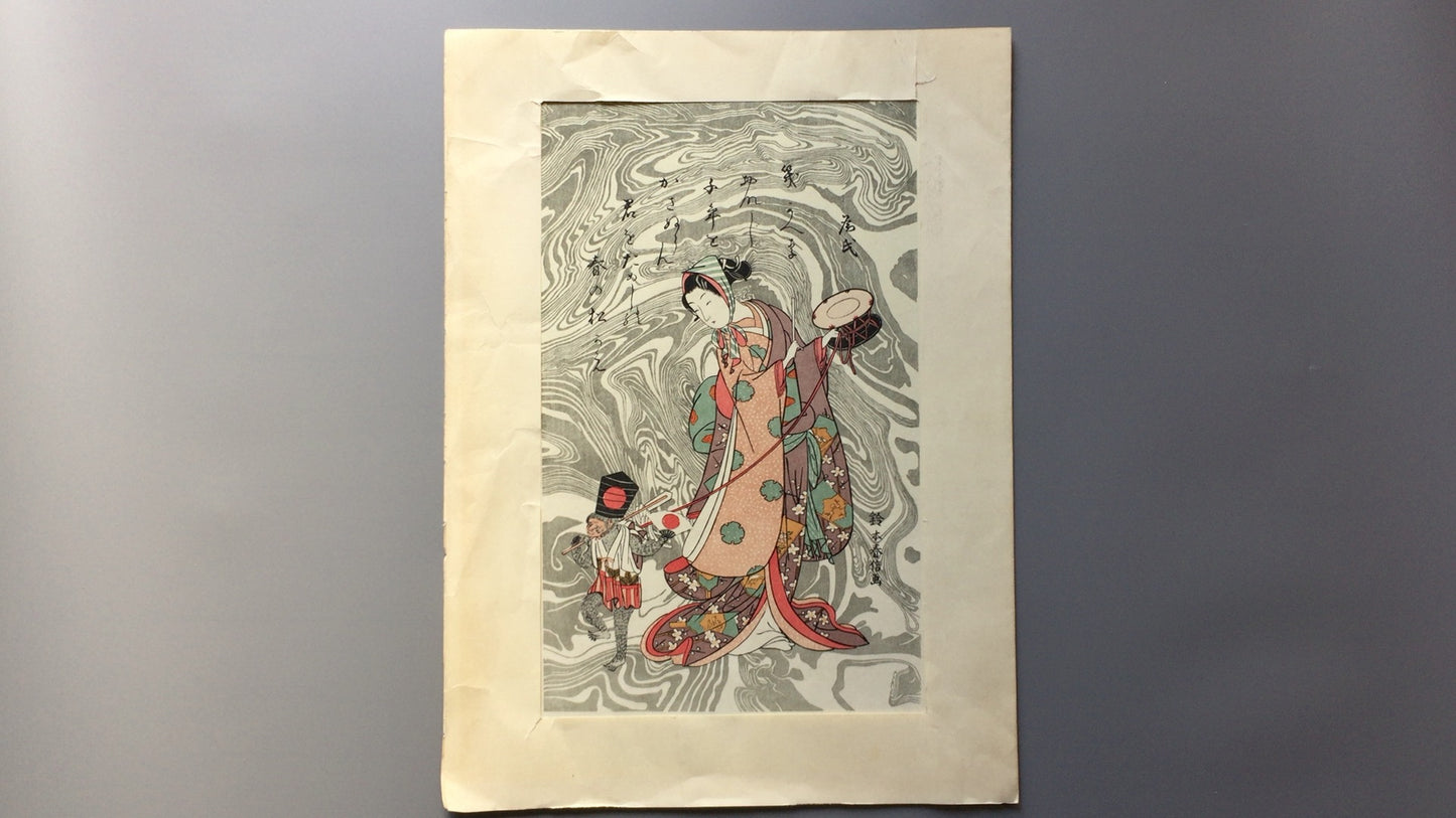 301 "Early spring female monkey mawashi" Suzuki Harunobu / reproduction ukiyo-e